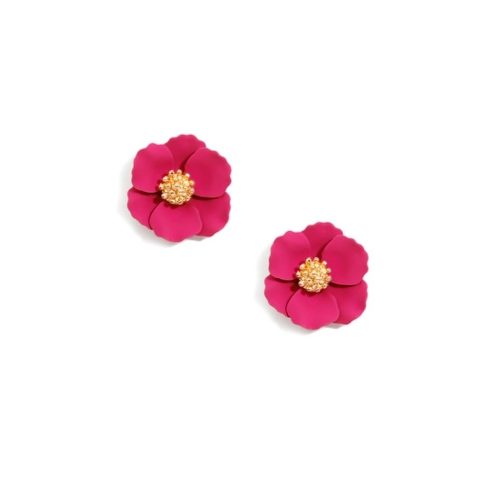 Mini Hand Painted Floral Stud Earring • Choice of Color!
